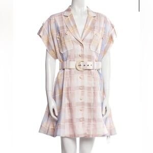 Zimmermann Pastel Plaid Mini Dress